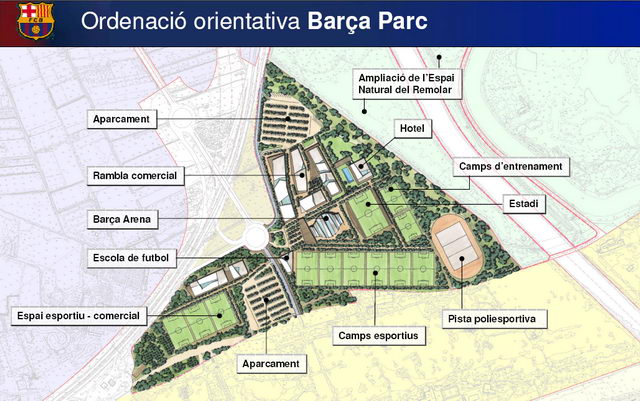 Ordenaci�n orientativa del proyecto del Bar�a Parc en el litoral de Viladecans, al lado de Gav� Mar